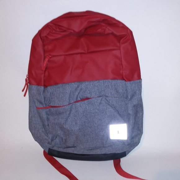 Jordan Backpack Book Bag‎ Red Gray Pockets Cushioned Straps School New - Picture 1 of 12
